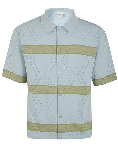 PS by Paul Smith S Knitted Ss Shirt - Blue