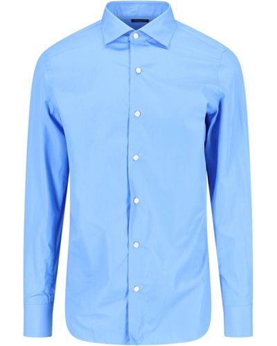 Finamore 1925 Slim Shirt - Blue