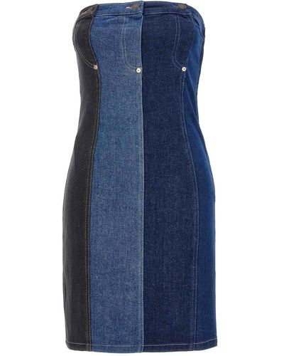 Moschino Jeans Patchwork Mini Dress - Blue