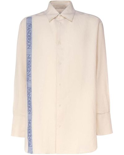 JW Anderson Shirt With Anchor Embroidery - White