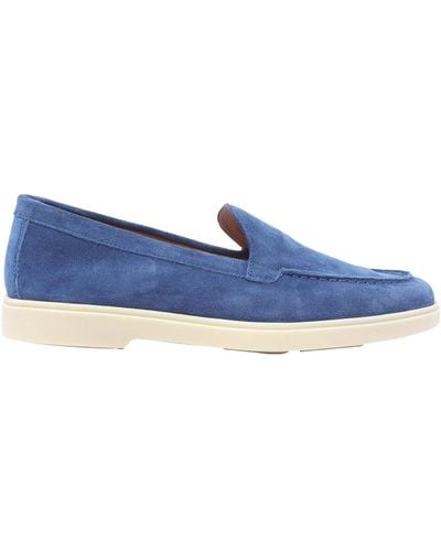 Santoni Yaltamoc Loafers With Slip-on Design - Blue