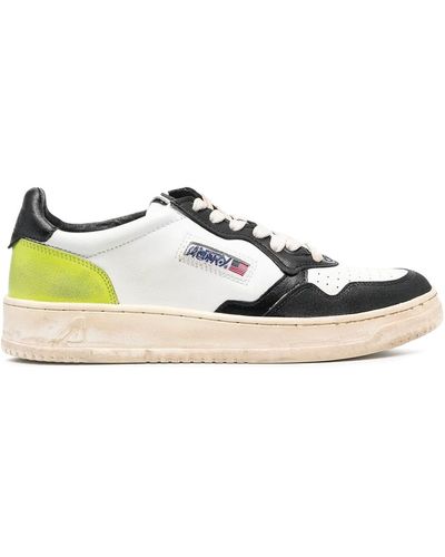 Autry Leather Trainers With Details - Green