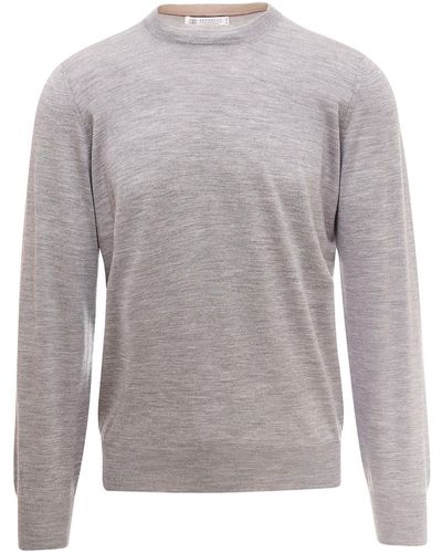 Brunello Cucinelli Wool And Cashmere Sweater - Gray