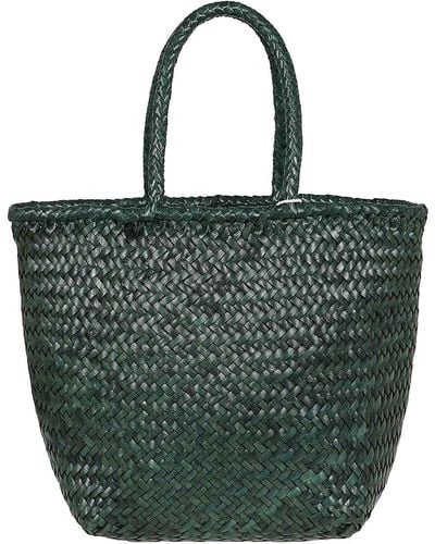 Dragon Diffusion Woven Basket Bag - Green