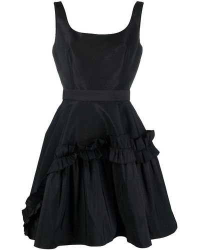 Alexander McQueen Ruffle Mini Dress - Black