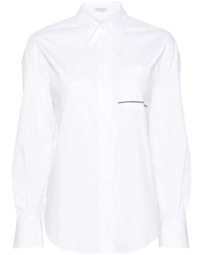 Brunello Cucinelli Monili Chain Shirt - White