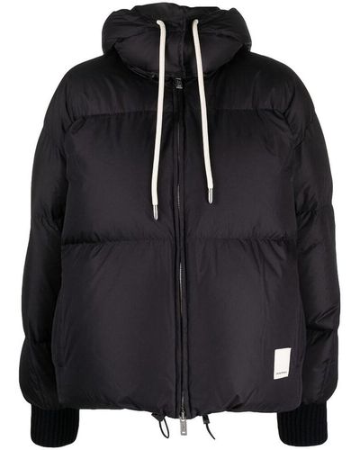 Emporio Armani Navy Padded Hooded Jacket Down-feather - Black