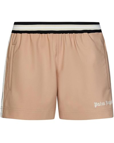Palm Angels Nude-colored Track Shorts - Natural