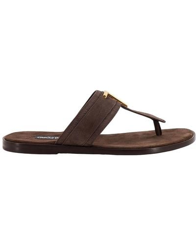 Tom Ford Leather Sandals - Brown