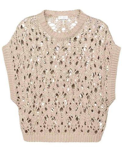 Brunello Cucinelli Perforated Top - Natural