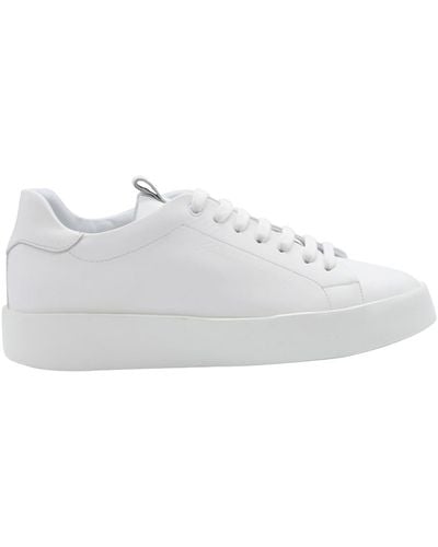 Giuliano Galiano Road Sneakers In Nappa Leather - White