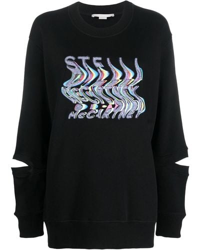 Stella McCartney Cotton Logo Sweatshirt - Black