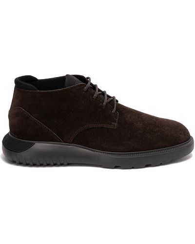 Hogan `h600` `desert` Leather Boots - Black