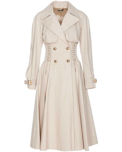 Elisabetta Franchi Trench Double-breasted - Natural