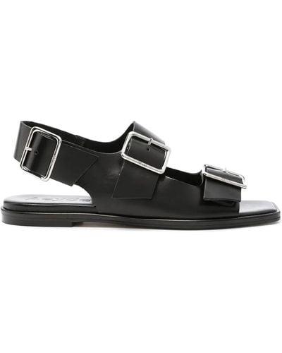 Aeyde Tekla Leather Sandals - Black