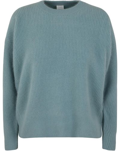 C.t. Plage Oversize Ribbed Crew Neck Jumper - Green