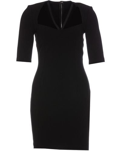 Dolce & Gabbana Short Sleeves Mini Dress - Black