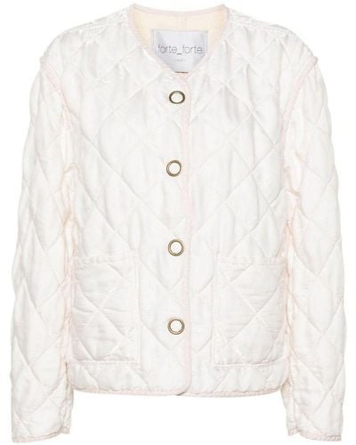 Forte Forte Quilted Bomber Jacket - White
