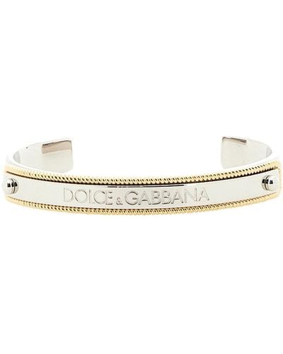 Dolce & Gabbana Navy Rigid Bracelet - Natural