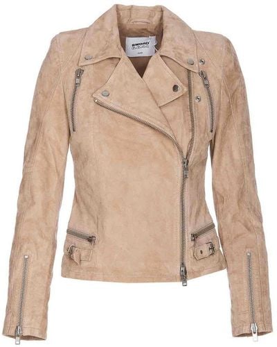 S.w.o.r.d 6.6.44 Suede Jacket - Natural