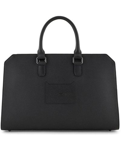 Emporio Armani Oxford Briefcase - Black