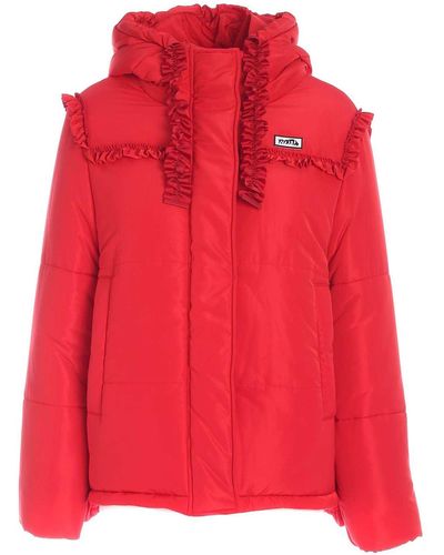Vivetta Padded Jacket With Rouches In - Red