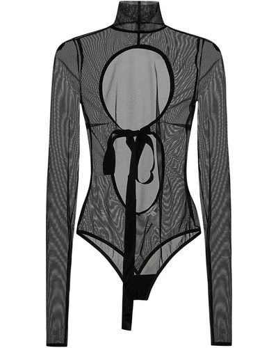 Nensi Dojaka Ssense Exclusive Black Triple Bra Bodysuit