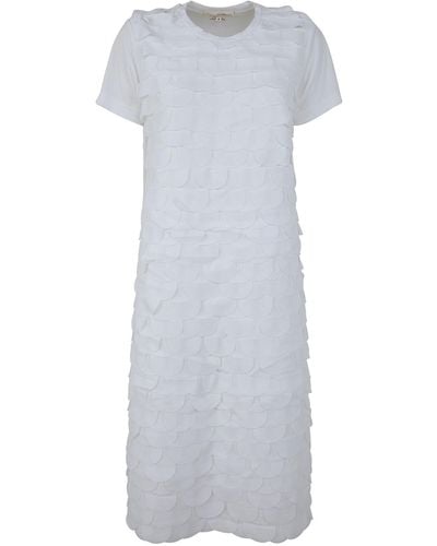 Comme des Garçons Scales Effected Long Dress - White