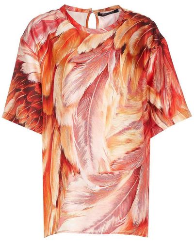 Roberto Cavalli Aragosta Printed T-shirt - Pink