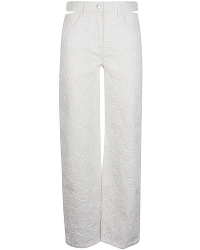 IRO Lambert Cut-out Detail Cotton Jeans - White