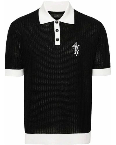 Amiri Polo Shirt With Logo - Black