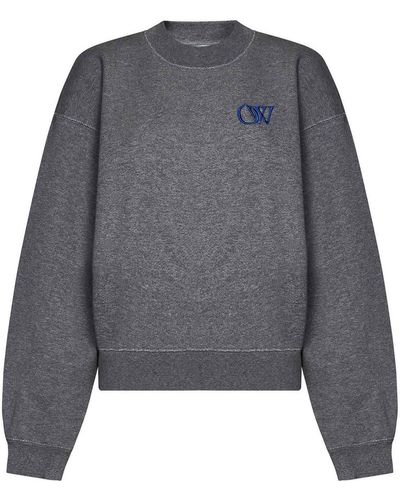 Off-White c/o Virgil Abloh Oversized Sweatshirt - Grey