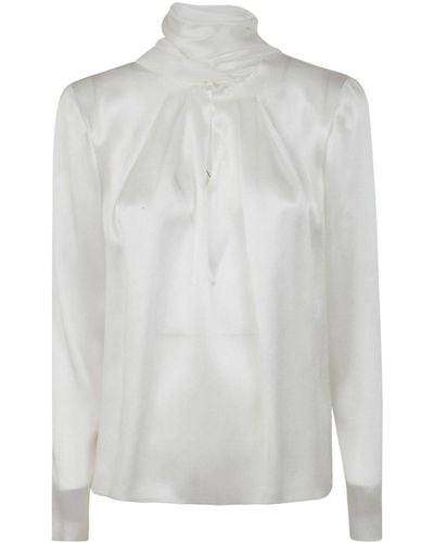 Alberta Ferretti Shirt With Scarf - White