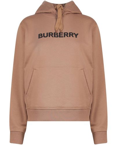Burberry Cotton Sweatshirt With Frontal Logo - Brown