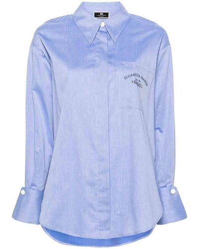 Elisabetta Franchi Cotton Shirt - Blue