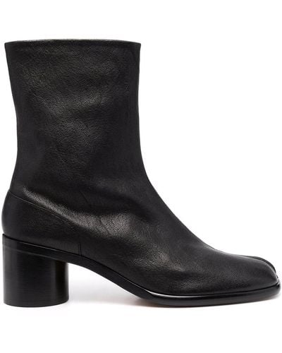 Maison Margiela Leather Tabi-toe Ankle Boots - Black