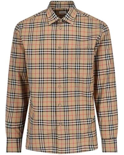 Burberry Simson Check Shirt - Brown