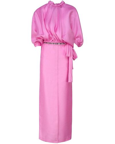 Fendi Fuchsia Gazar Dress - Pink