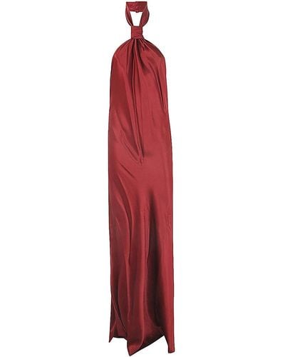 Ann Demeulemeester Long Tied Dress - Red