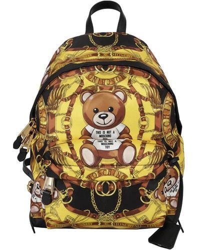 Moschino Teddy Bear Printed Backpack - Yellow