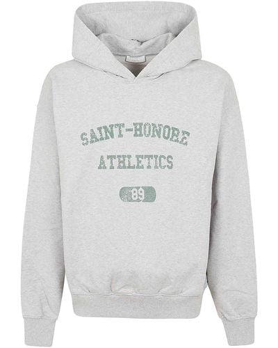 1989 Saint Honore Athletics Distressed Hoodie - Grey