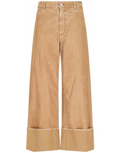 Marni Jeans With Cuff Detail - Natural