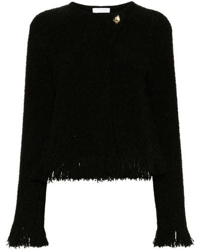 Chloé Collarless Short Fitted Jacket - Black