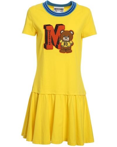Moschino Teddy Varsity Dress - Yellow