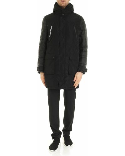 Karl Lagerfeld Hoodie Jacket In - Black