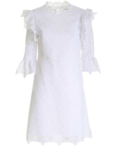 Vivetta Lace Detail Dress In - White