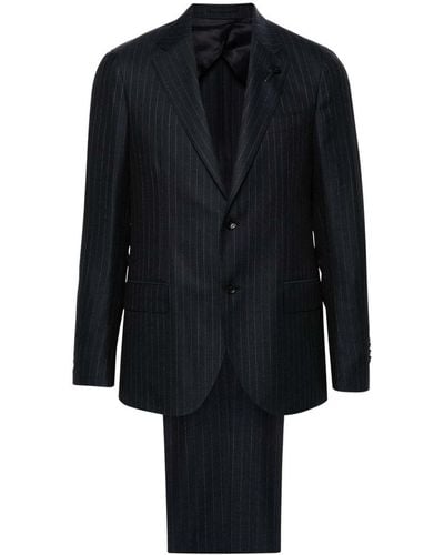 Lardini Suit Pinstripe Pattern - Blue