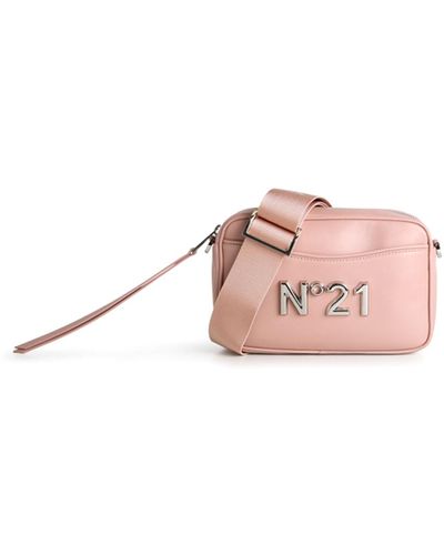N°21 Faux Leather Bag With Silver Tone Logo - Pink
