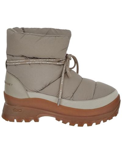 Stella McCartney Winter Boots In With Branded Laces - Gray