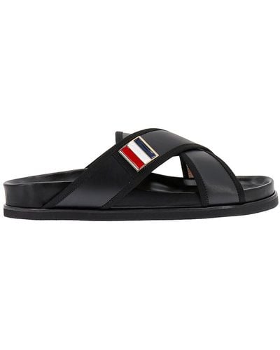 Thom Browne Leather Sandals - Black